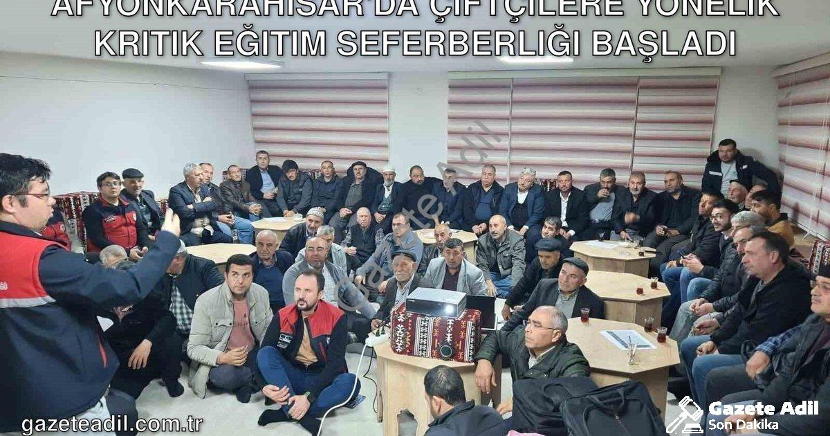 "Afyonkarahisar'da Çiftçilere Yönelik Kritik Eğitim Seferberliği Başladı" başlıklı haber için fotore