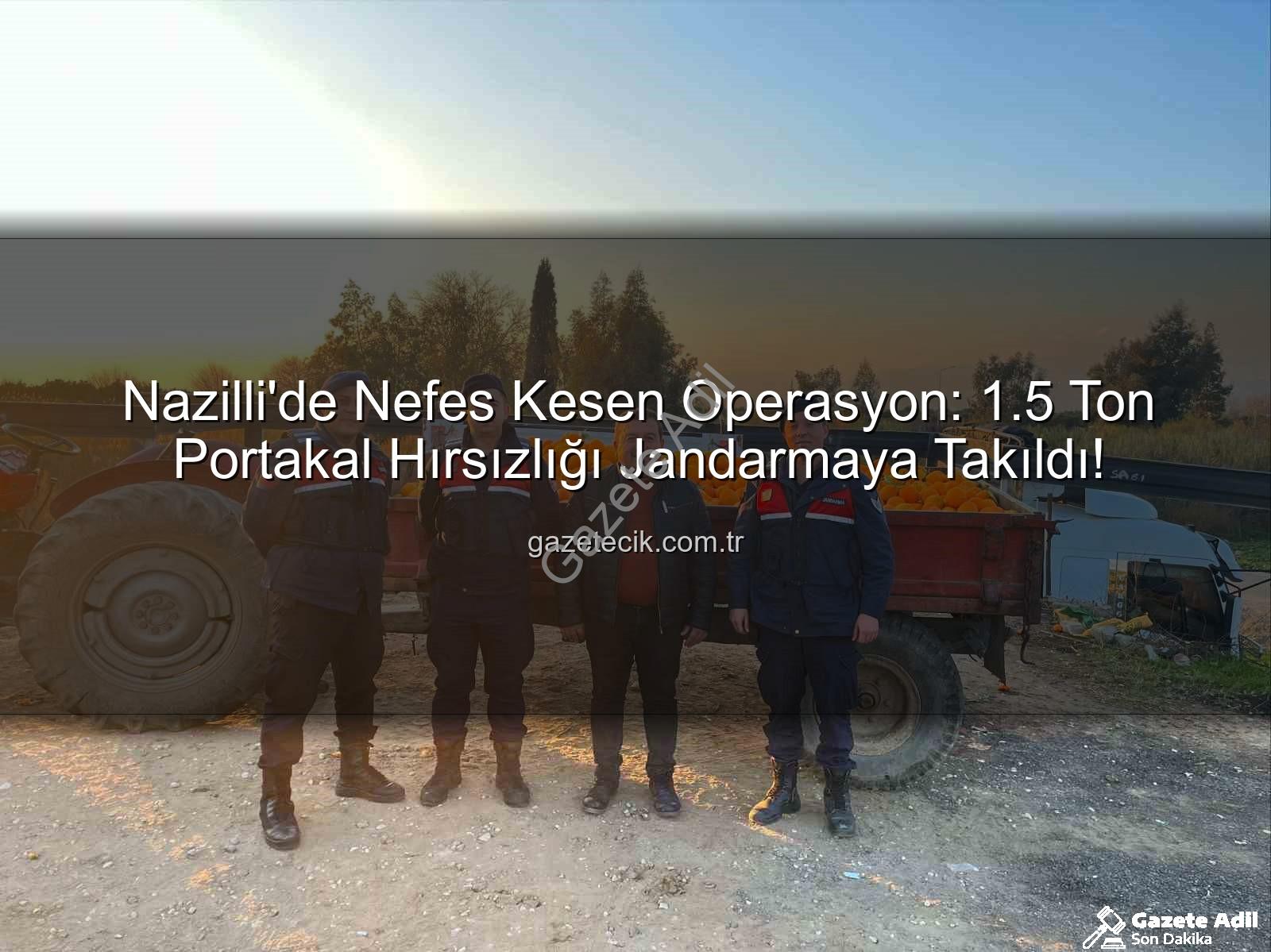 portakal hırsızlığı - Nazilli'de Dev Portakal Hırsızlığı Jandarmaya Takıldı: 1.5 Ton Ürün Kurtarıldı!