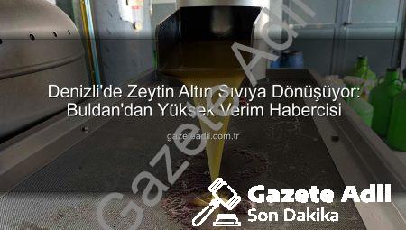 Denizli’de Zeytin Altın Sıvıya Dönüşüyor: Buldan’dan Yüksek Verim Habercisi