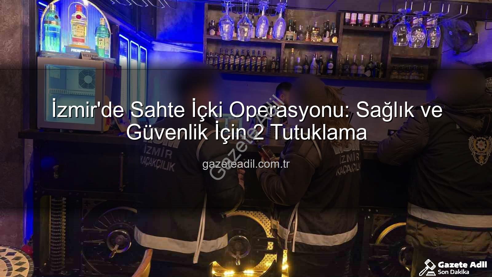 sahte içki - İzmir'de Sahte İçki Operasyonu: Sağlık ve Güvenlik İçin 2 Tutuklama