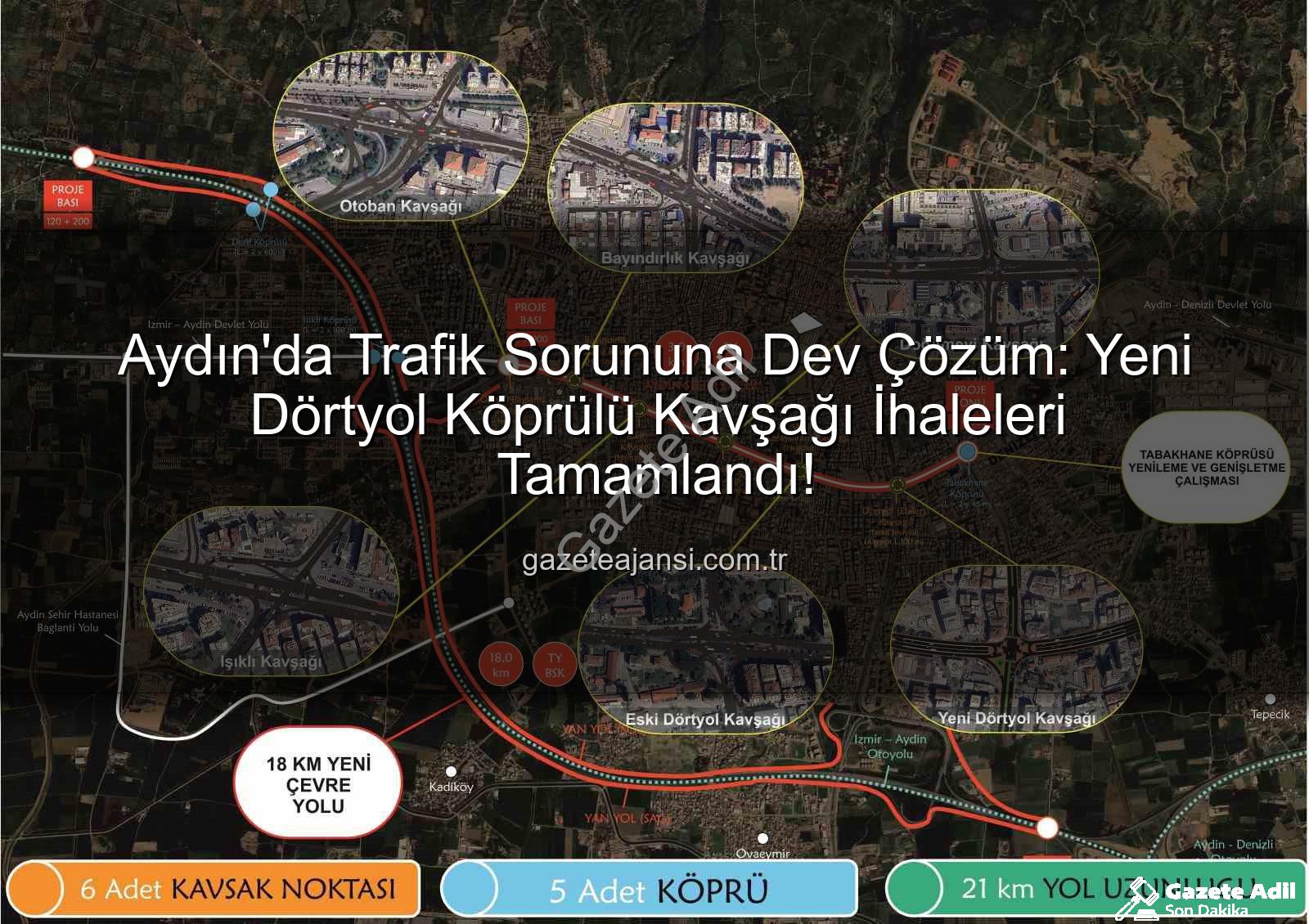 Yeni Dörtyol Köprülü Kavşağı - Aydın'da Trafik Sorununa Dev Çözüm: Yeni Dörtyol Köprülü Kavşağı İhalesi Yapıldı!
